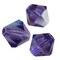 Preciosa Crystal Bicone Bead 4mm Tanzanite AB (Package of 50)